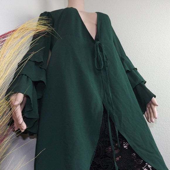 Beautiful Forest Green Forever 21 Cardigan - Picture 4 of 7